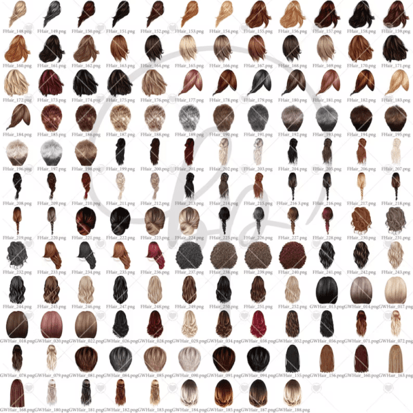 Hair Style and Color Selection Chart