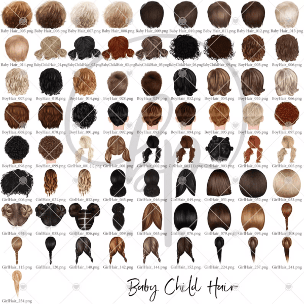 Baby Child Hair Style Selection Chart