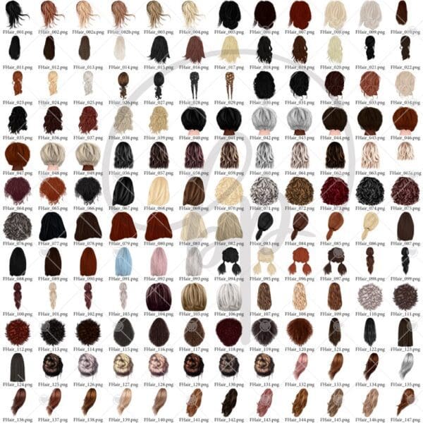 Hairstyle Color for Boy and Girl Chart