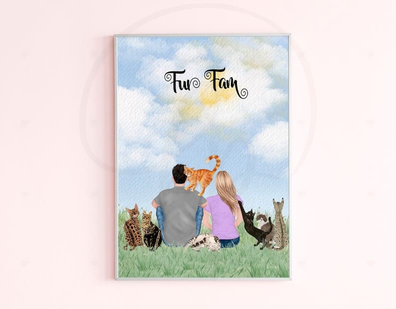 Personalized Illustration Fur Family