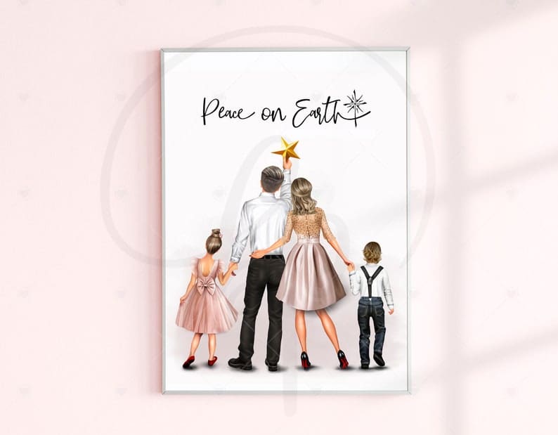 Personalized Illustration Peace on Earth