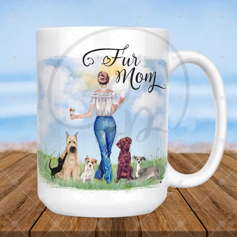 Personalized Fur Mom Ceramic Mug