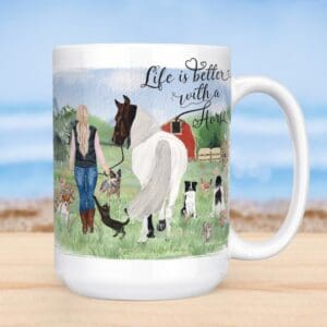 Personalized Horse Riding Ceramic Mug