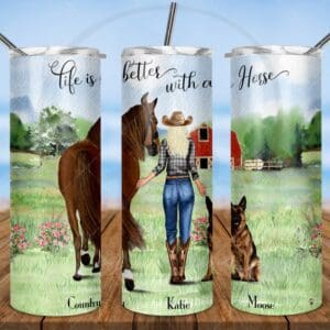Personalized Country Girl 20oz Tumbler