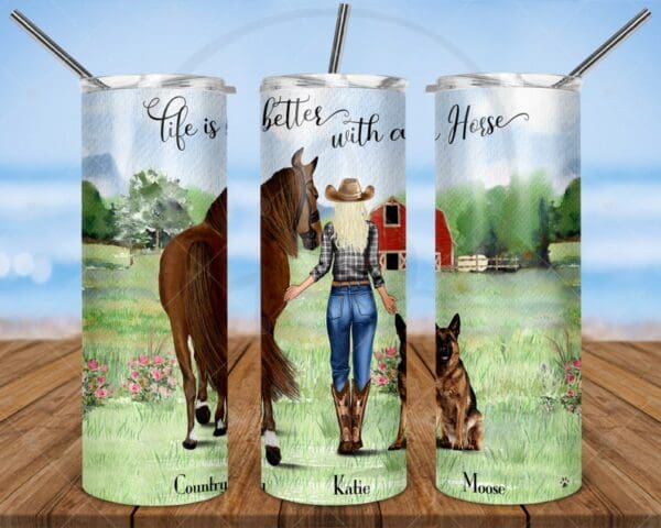 Personalized Country Girl 20oz Tumbler