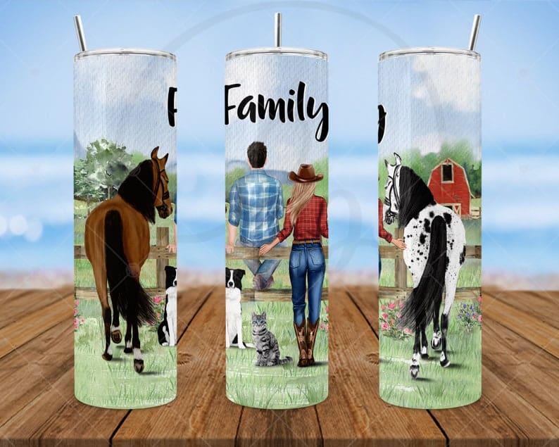 Personalized Country Girl and Guy 30oz Tumbler