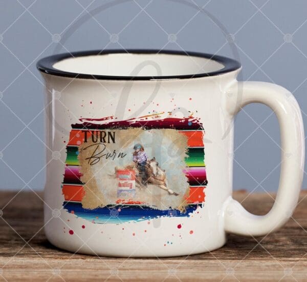 Horse Riding Ceramic Camp Cup