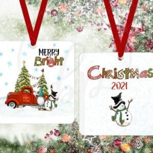 Keepsake Ornament Square XL - Merry & Bright Gnome