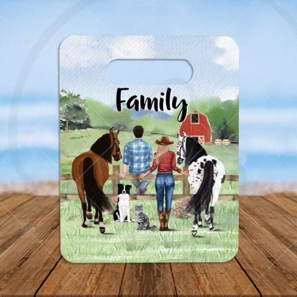 Personalized Country Girl and Guy Ceramic Trivet