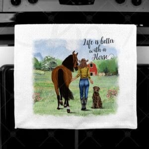 Personalized Country Girl Waffle Towel
