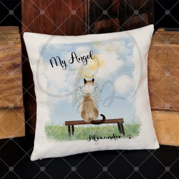 Personalized Pet Memorial Linen Pillow Cover