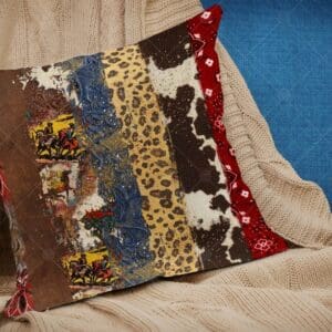 Rodeo Style Country Western Throw Pillow Cover