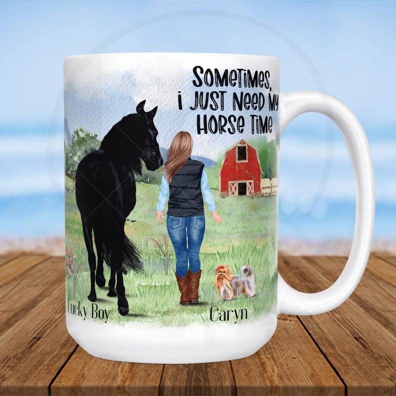 Personalized Horse Riding Ceramic Mug